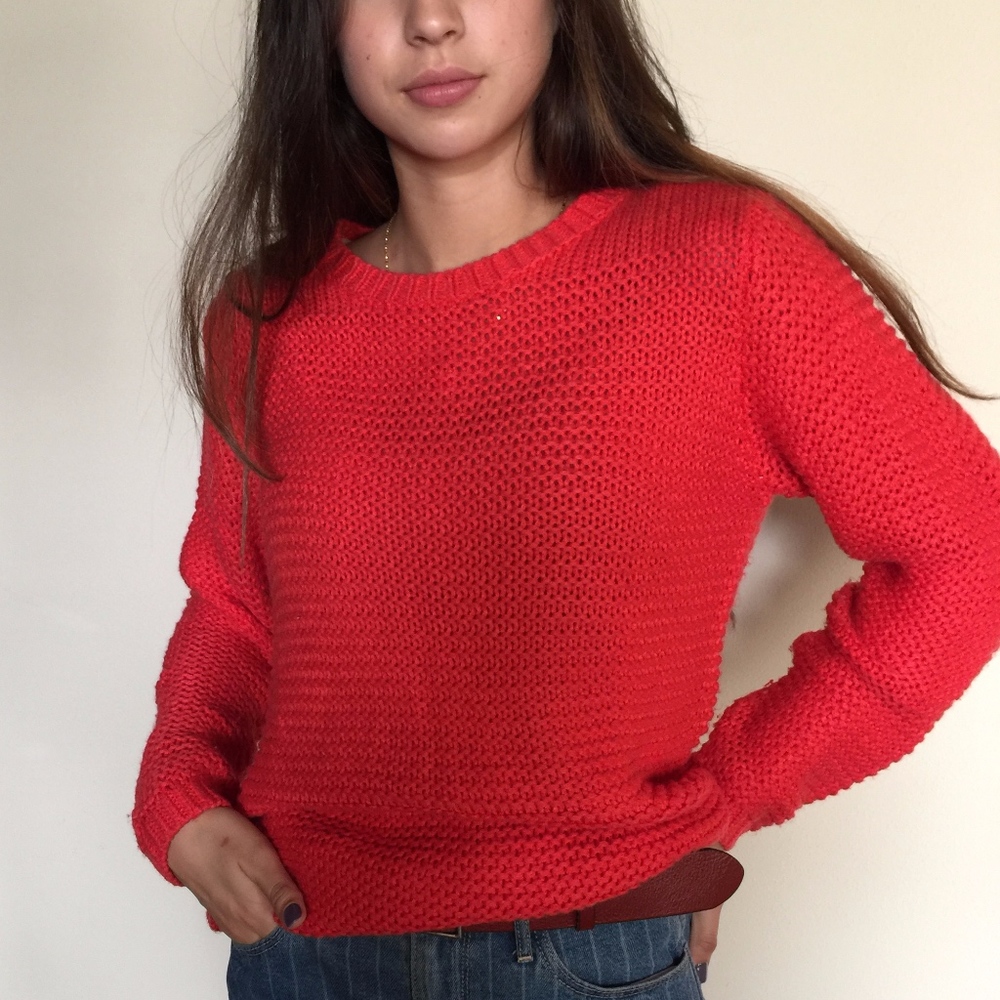 Orange Knitted Sweater